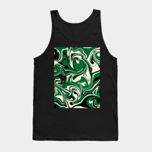 Spill - Green, Cream and Black Tank Top